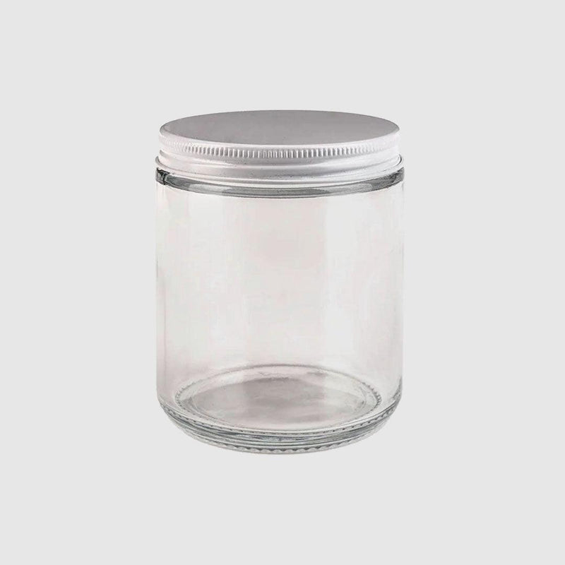 Load image into Gallery viewer, Straight-Sided Glass Jars 8 oz + Metal Lid