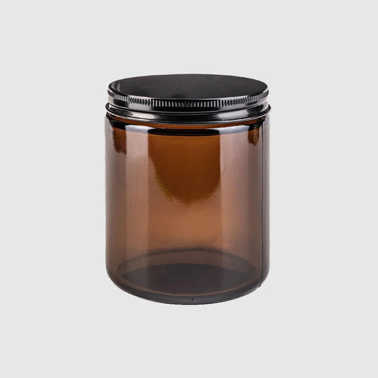 Straight-Sided Glass Jars 8 oz + Metal Lid