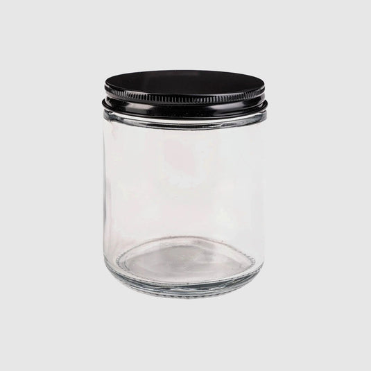 Straight-Sided Glass Jars 8 oz + Metal Lid