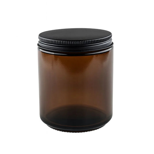 Straight-Sided Glass Jars 8 oz + Metal Lid