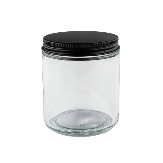 Straight-Sided Glass Jars 8 oz + Metal Lid