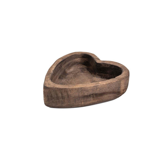 Heart-Shaped Wooden Bowl